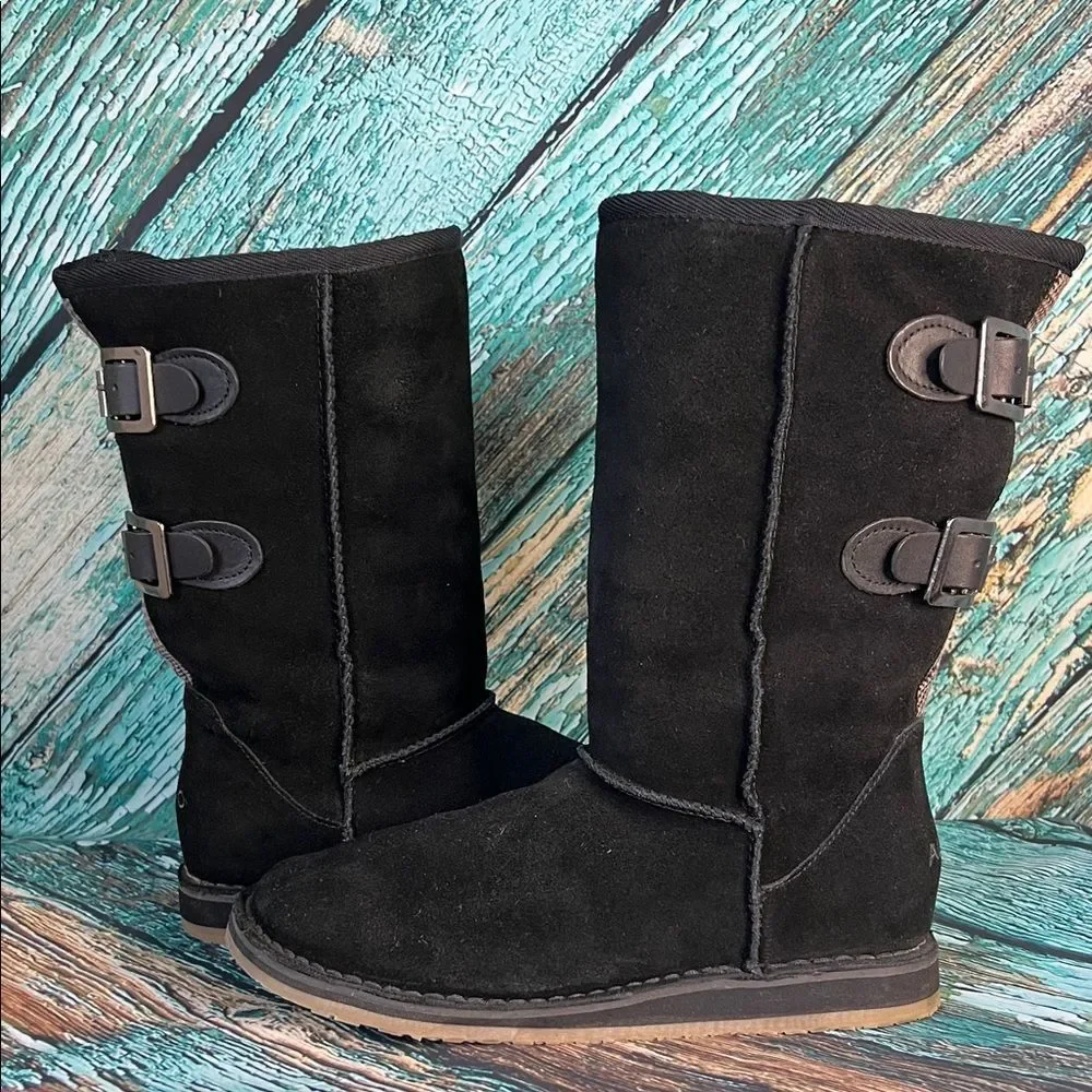 Aldo Black Suede Mid Winter Boots